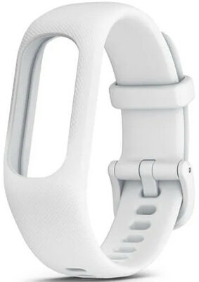 Cinturino Garmin Vívosmart 5, in silicone, bianco, fibbia bianca, taglia S/M