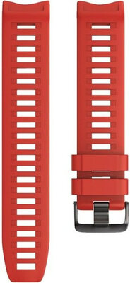Cinturino per Garmin Instinct, in silicone, rosso, fibbia nera