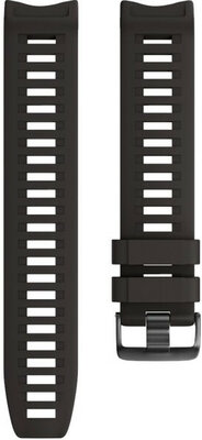 Cinturino per Garmin Instinct, in silicone, nero, fibbia nera