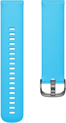 Cinturino Quick Release 20mm, in silicone, blu, fibbia nera (Garmin Venu, Venu Sq, Venu 2 plus, ecc.)