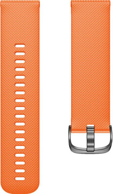 Cinturino Quick Release 22mm, in silicone, arancione, fibbia nera (Garmin Venu, Forerunner 255, Vívoactive 4, ecc.)