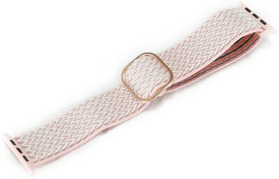 Cinturino per Apple Watch, in nylon, rosa, Rose gold fibbia (casse da 42/44/45mm)