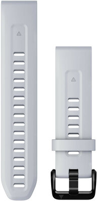Cinturino Garmin QuickFit 20mm, in silicone, Whitestone, fibbia nera (Fenix 7S/6S/5S)