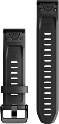 Cinturino in silicone Garmin 20mm (per Garmin Fenix 8/7S/6S (43mm), ecc.), nero V1, QuickFit, 010-13102-00