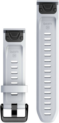 Cinturino in silicone Garmin 20mm (Fenix 7S/6S/5S), bianco V3, QuickFit, 010-13102-03