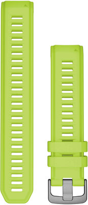 Cinturino Garmin Instinct 2, in silicone, lime, fibbia argento