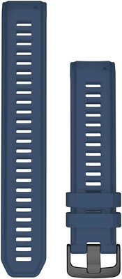 Cinturino Garmin Instinct 2, in silicone, blu, fibbia nera