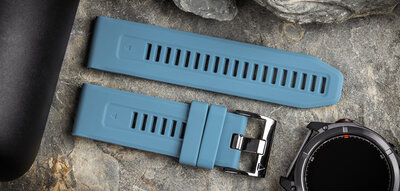 Cinturino in silicone Ricardo 26mm (per Garmin Fenix 8/7X/6X (51mm), Tactix, ecc.), blu V1, QuickFit