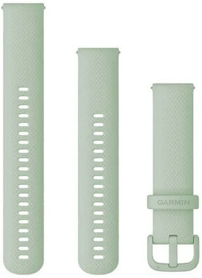 Cinturino in silicone Garmin 20mm (per Venu, Venu Sq, Venu 2 plus ecc.), verde, Quick Release, + parte allungata, 010-12924-82
