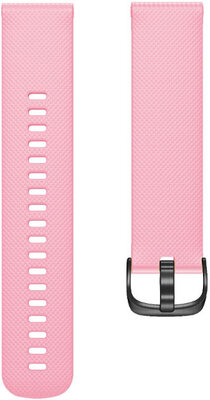 Cinturino Quick Release 20mm, in silicone, rosa, fibbia nera (Garmin Venu, Venu Sq, Venu 2 plus, ecc.)
