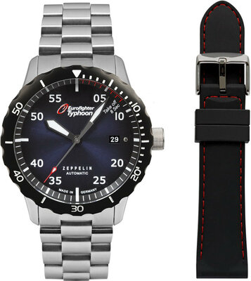 Zeppelin Eurofighter Automatic 7268M-3_SET (+ cinturino di ricambio in silicone))