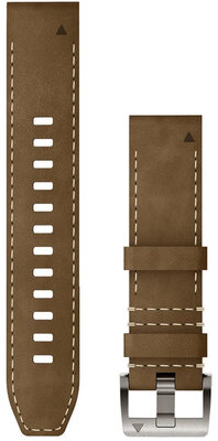 Cinturino in pelle Garmin 22mm (per Garmin Fenix 8/7/6 (47mm), Epix 2 ecc.), marrone V4, QuickFit, 010-13225-07