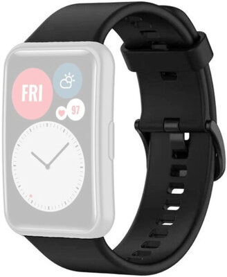 Cinturino per Huawei Watch Fit, in silicone, nero + accessori di ricambio