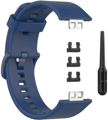 Cinturino per Huawei Watch Fit, in silicone, blu + accessori di ricambio