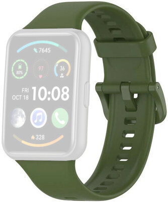 Cinturino per Huawei Watch Fit, in silicone, verde + accessori di ricambio