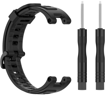 Cinturino per Amazfit T-Rex Pro, in silicone, nero + accessori di ricambio
