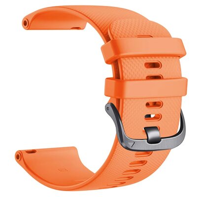 Cinturino Quick Release 20mm, in silicone, arancione, fibbia nera (Garmin Venu, Venu Sq, Venu 2 plus, ecc.), esteso