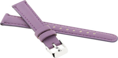 Cinturino in pelle per bambini 14mm, viola, fibbia argento