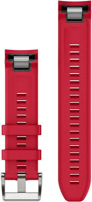 cinturino in silicone Garmin 22mm (per Garmin Fenix 8/7/6 (47mm), Epix 2 ecc.), rosso V2, QuickFit, 010-13225-03