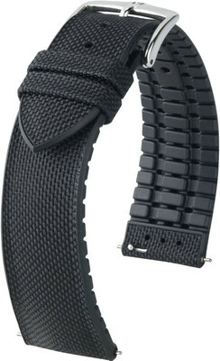 Cinturino nero Hirsch Arne L 0925090050-2 (caucciù premium)