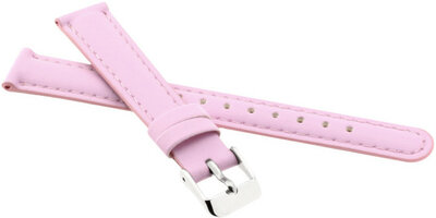 Cinturino in pelle per bambini 14mm, rosa chiaro, fibbia argento