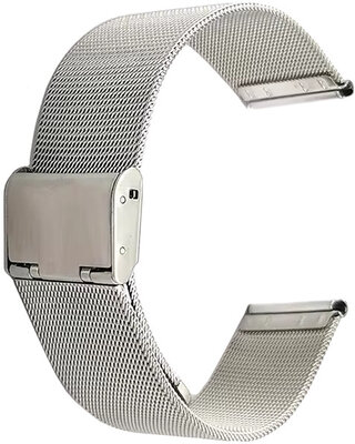 bracciale in acciaio inossidabile Ricardo Segalari, argento, a maglia milanese