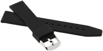 Cinturino in silicone per bambini, nero, fibbia argento