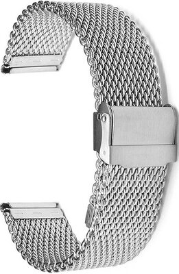 Bracciale in acciaio argentato Ricardo Milano, con chiusura di sicurezza