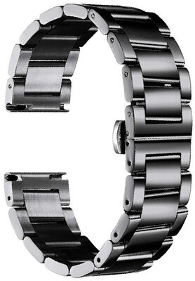 Bracciale in acciaio nero Ricardo Siena, chiusura a farfalla (+ strumento per accorciamento)