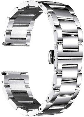 Bracciale argento in acciaio Ricardo Siena, chiusura a farfalla (+ strumento per accorciamento)