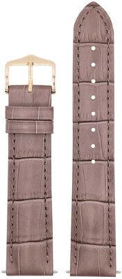 Cinturino in pelle Hirsch Duke L 01028037-1, marrone, vitello, lunghezza L, Quick Release