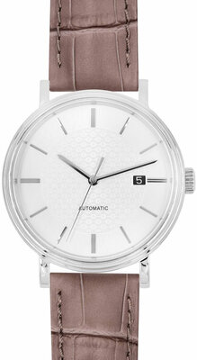 Cinturino in pelle Hirsch Duke L 01028037-1, marrone, vitello, lunghezza L, Quick Release