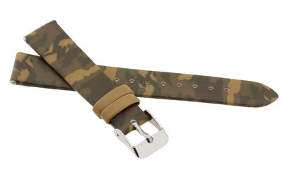 Cinturino in similpelle JVD RJ7214.3 16mm, marrone/mimetico, per bambini