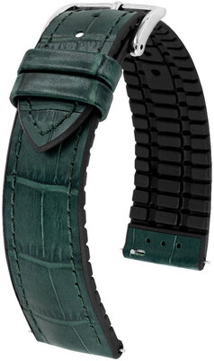 Cinturino verde Hirsch Paul L 0925028040-2 (Pelle di vitello / gomma naturale)