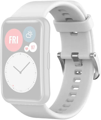 Cinturino per Huawei Watch Fit, in silicone, bianco + accessori di ricambio