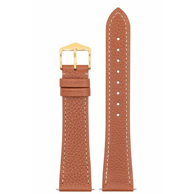 Cinturino in pelle Hirsch Bologna M 01802170-1, marrone, vitello, lunghezza M, Quick Release