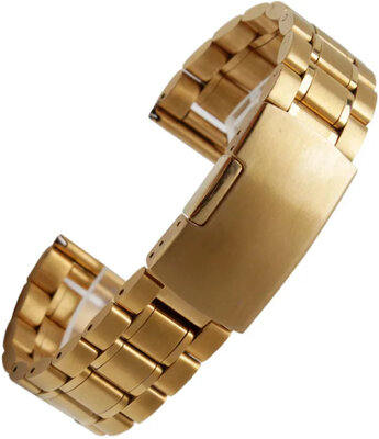 Bracciale oro in acciaio Ricardo Benevento, chiusura déployante
