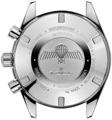 Edox SkyDiver Chronograph Quartz 10116-3-buidn Limited Edition 1000pcs ( + cinturino di ricambio )