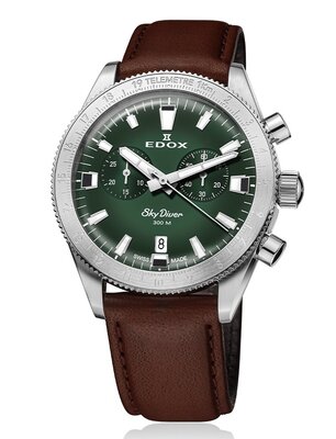 Edox SkyDiver Chronograph Quartz 10116-3-vidn Limited Edition 1000pcs ( + cinturino di ricambio )