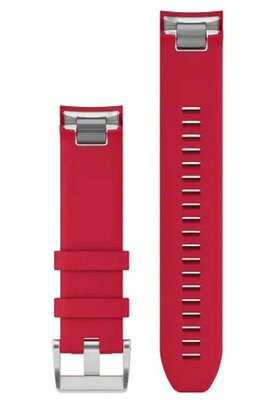 Cinturino in silicone Garmin 22mm (per Garmin Fenix 8/7/6 (47mm), Epix 2 ecc.), rosso V4, QuickFit, 010-12738-17