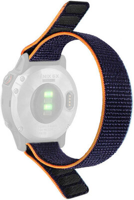 Cinturino loop 22mm, in nylon, blu (Garmin Fenix 7/6/5 ecc.)