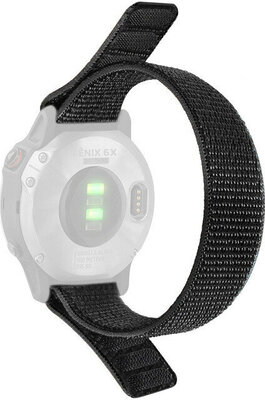 Cinturino loop 26mm, in nylon, nero (Garmin Fenix 7X/6X/5X ecc.)