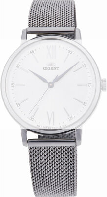 bracciale in acciaio inossidabile Orient UM00C112J0 16mm (per model RA-QC17), argento, a maglia milanese