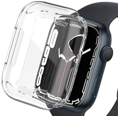 Custodia protettiva (per Apple Watch 45mm), in silicone, trasparente