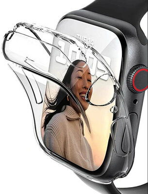 Custodia protettiva (per Apple Watch 45mm), in silicone, trasparente