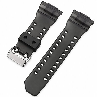 cinturino in plastica Ricardo Cassola 16m (per Casio G-Shock GA-100, GA-110, GD-120, GLS-100), nero, trasparente