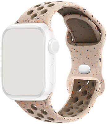 Cinturino per Apple Watch 38/40/41mm, in silicone sportivo, beige