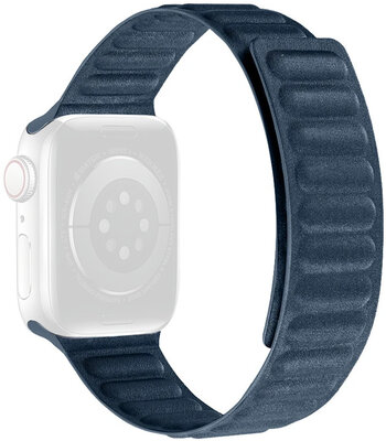 Cinturino per Apple Watch 42/44/45mm, cinturino magnetico in tessuto, blu