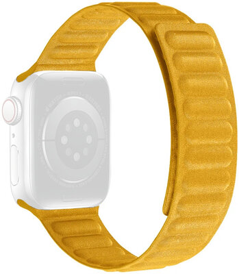 Cinturino per Apple Watch 42/44/45mm, cinturino magnetico in tessuto, giallo