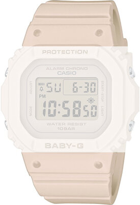 Cinturino per Casio G-Shock, in plastica, rosa, fibbia argento (per BGD-565)